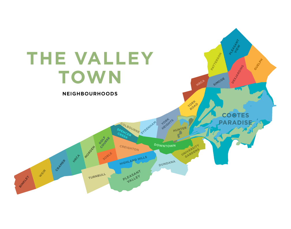 Dundas Neighbourhoods Map - Simple Version