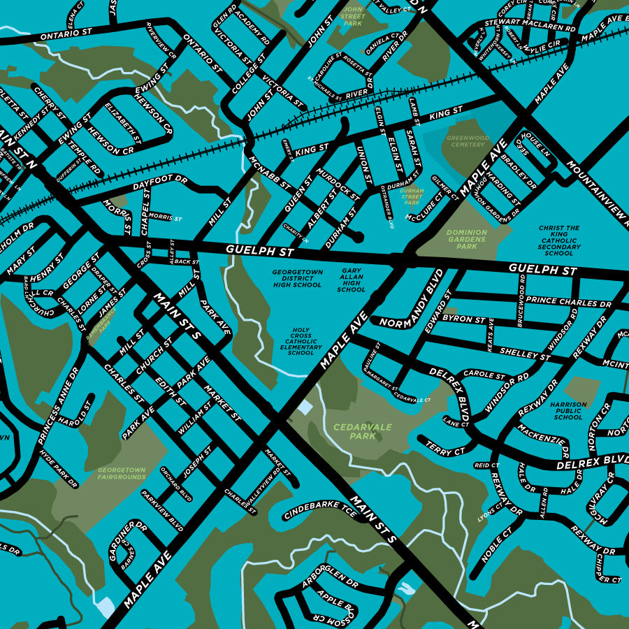 Georgetown Map Print