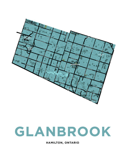 Glanbrook Map Print