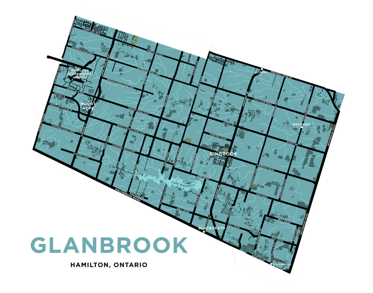 Glanbrook Map Print