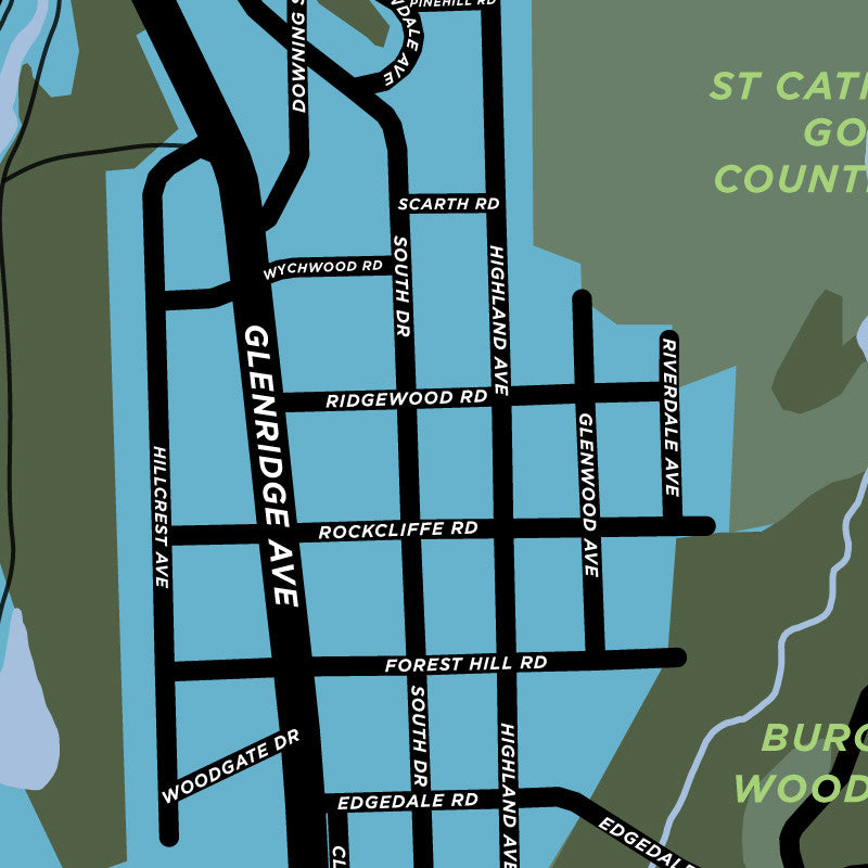 Old Glenridge Neighbourhood Map Print