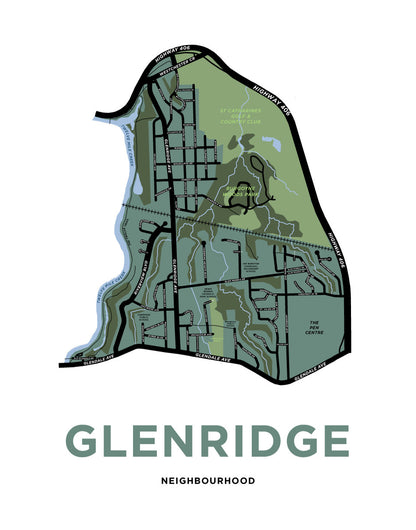 Glenridge Neighbourhood Map Print