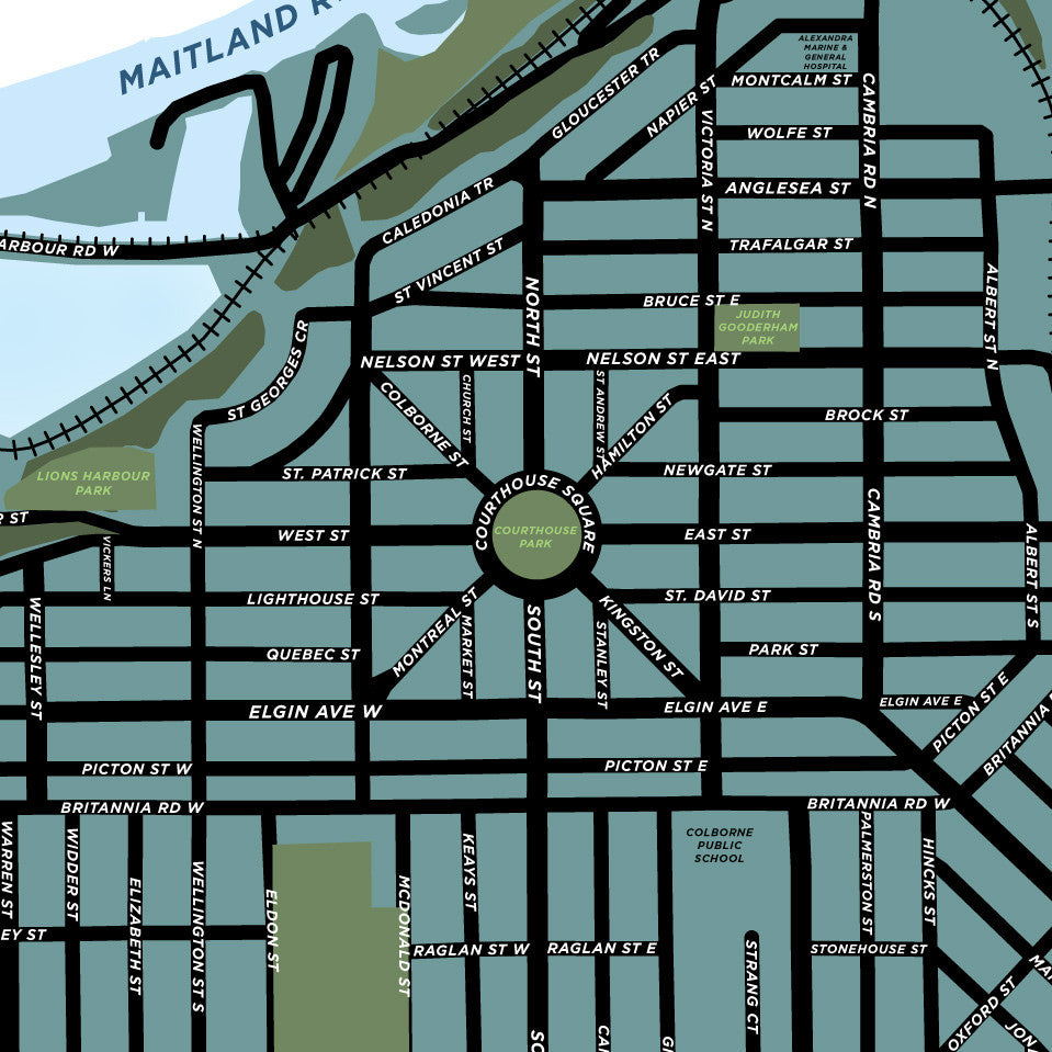 Goderich Map Print