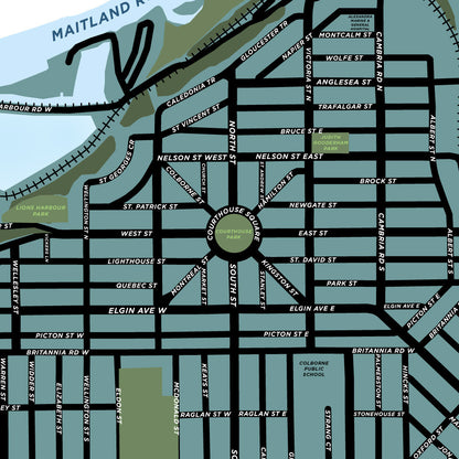 Goderich Map Print