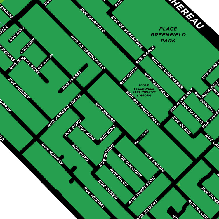 Greenfield Park Neighbourhood Map Print