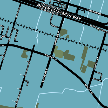 West Grimsby Map Print