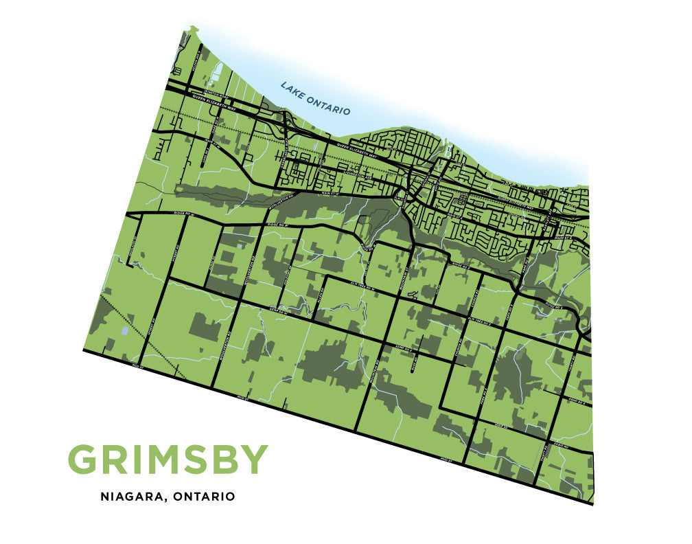 Grimsby Map Print