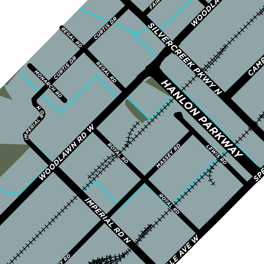 Northwest Guelph Neighbourhood Map Print