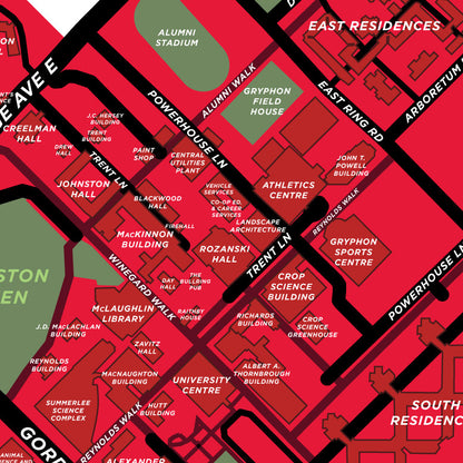 University of Guelph Campus Map Print