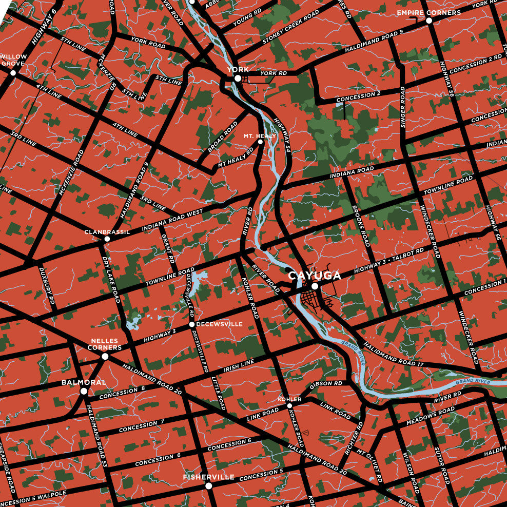 Haldimand County Map Print