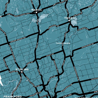 Hastings County Map Print