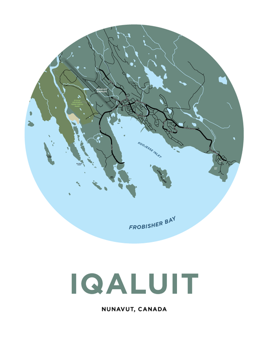 Iqaluit Map Print