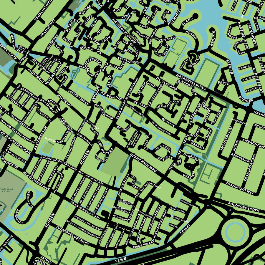 Joure, Netherlands Map Print