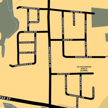 Westbrook Map Print (Kingston)