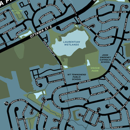 Laurentian West Map Print