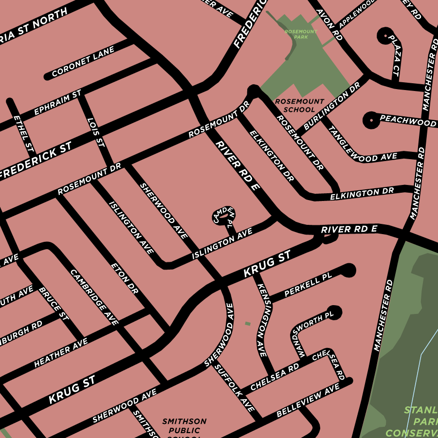 Rosemount Neighbourhood Map Print