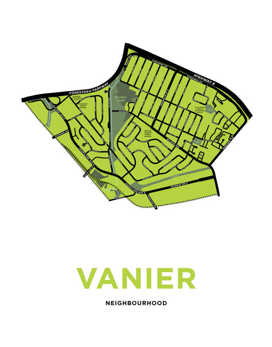 Vanier Neighbourhood Map Print