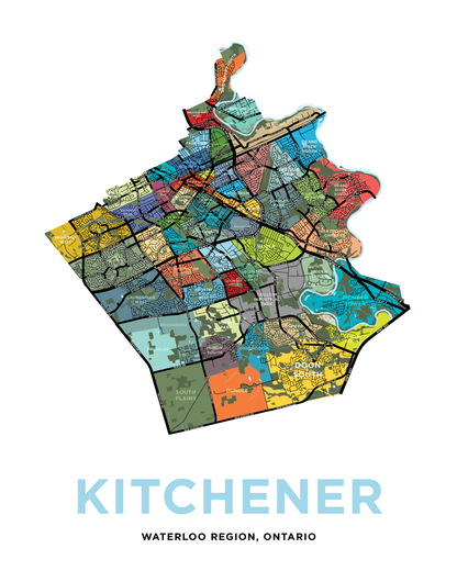 Kitchener - Full City Map Print