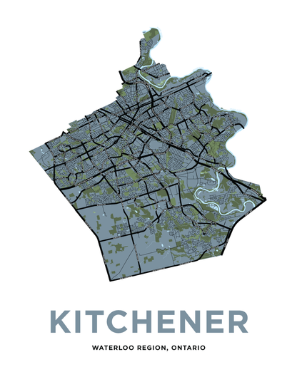 Kitchener - Full City Map Print