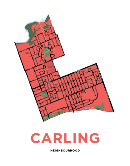 Carling Neighbourhood Map Print