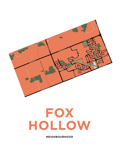 Fox Hollow Neighbourhood Map Print