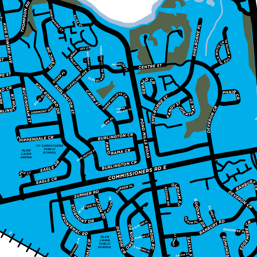 Glen Cairn Neighbourhood Map Print