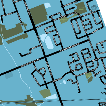 Hyde Park Neighbourhood Map Print