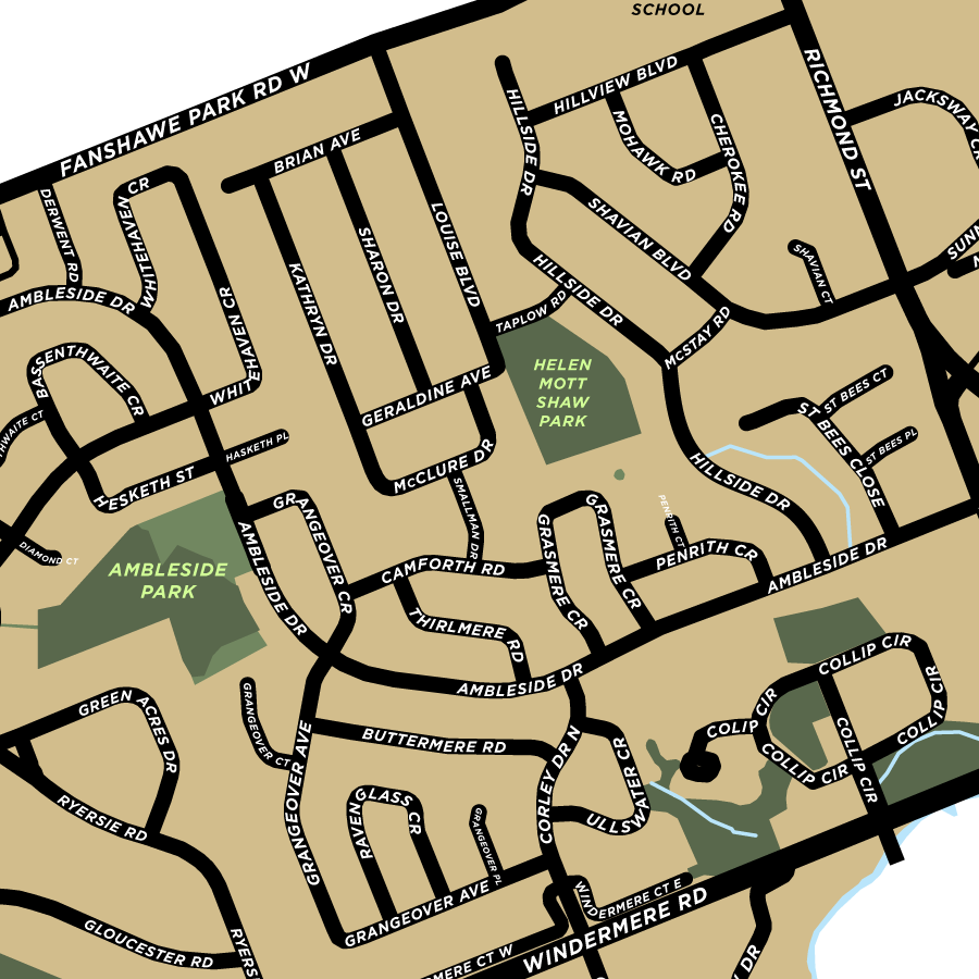 Masonville Neighbourhood Map Print