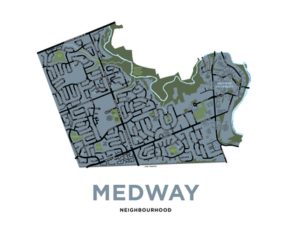 Medway Neighbourhood Map Print