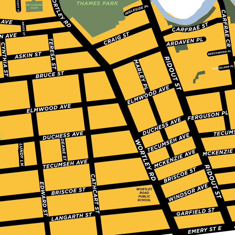 Old South Neighbourhood Map (London, Ontario)