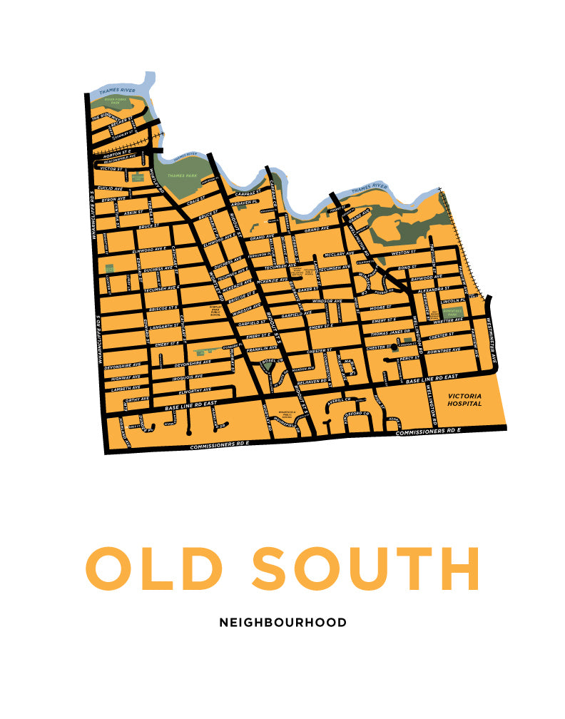 Old South Neighbourhood Map (London, Ontario)