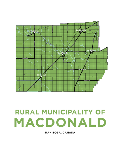 Rural Municipality of Macdonald Map Print