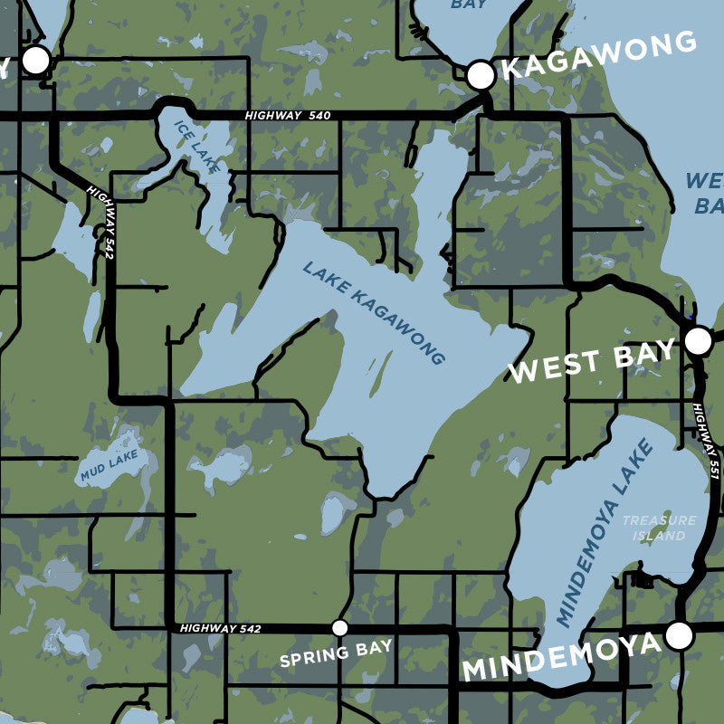 Manitoulin Island Map Print