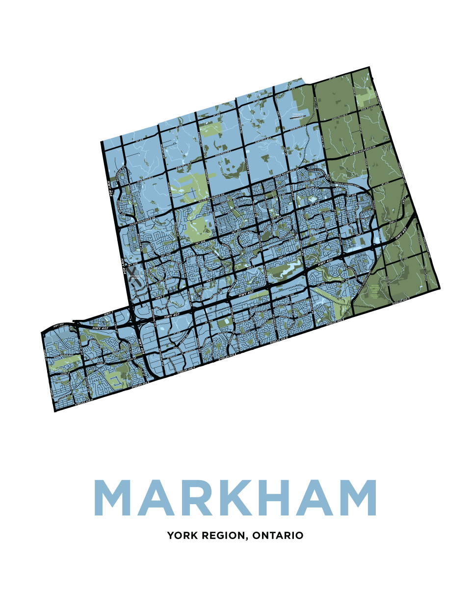 Markham Map Print