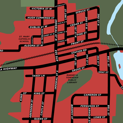 Massey Map Print