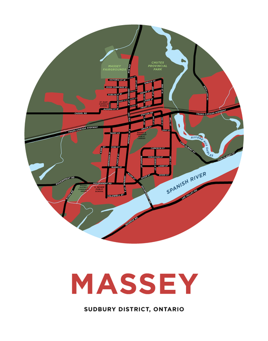 Massey Map Print