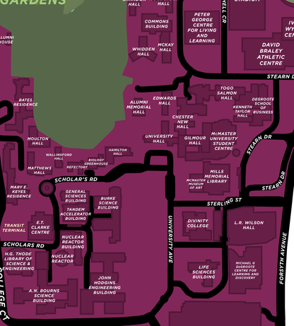 McMaster University Map Print