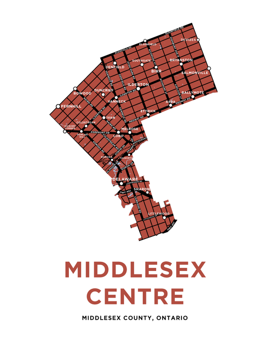 Middlesex Centre Map Print