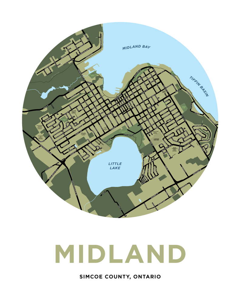 Midland Map Print