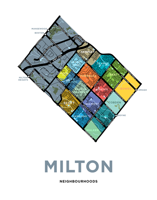 Milton Urban Neighbourhoods Map