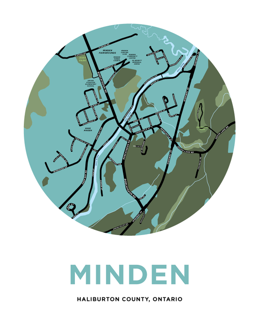 Minden Map Print