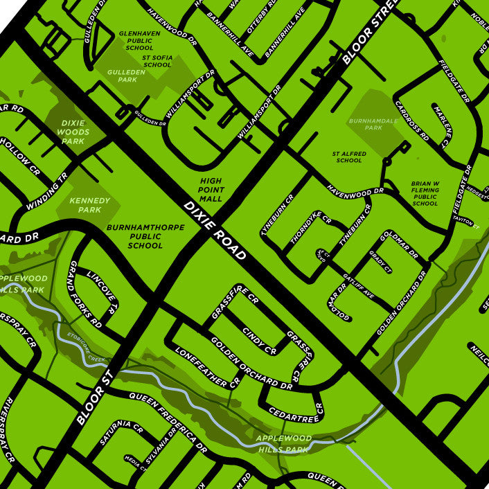 Applewood Neighbourhood Map Print