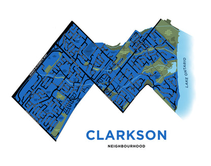 Clarkson Neighbourhood Map Print