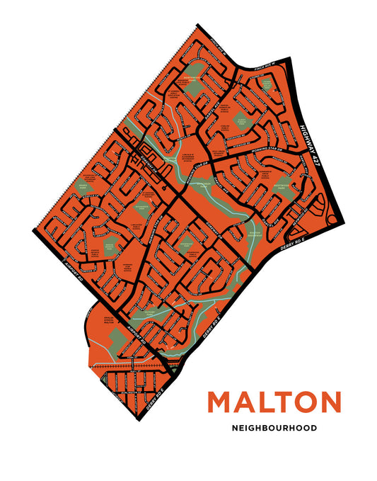 Malton Neighbourhood Map Print