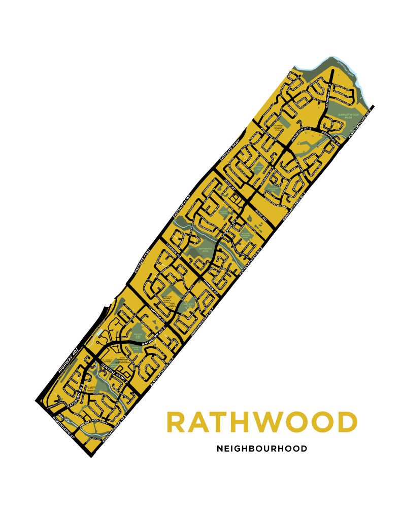 Rathwood Neighbourhood Map Print