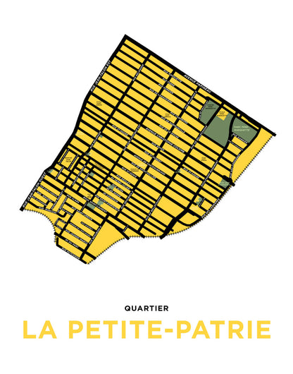 La Petite-Patrie Neighbourhood Map Print (Montréal)