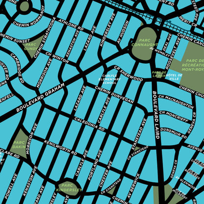 Mont-Royal Town Map Print