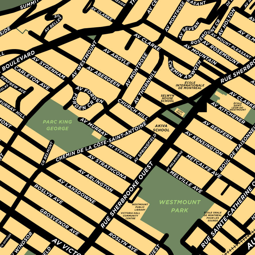 Westmount, Québec Map Print