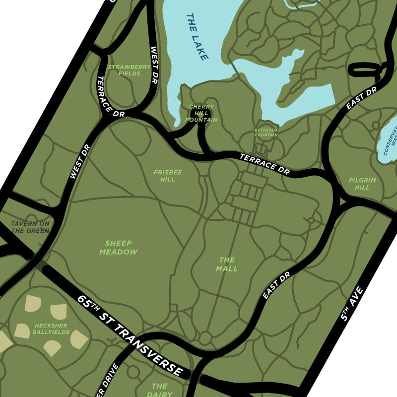 Central Park Map Print