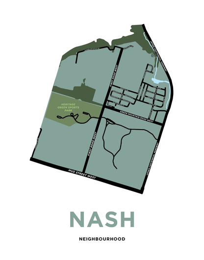 Nash Neighbourhood Map Print